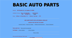 Desktop Screenshot of basicautoparts.net