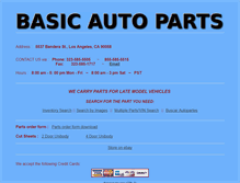 Tablet Screenshot of basicautoparts.net